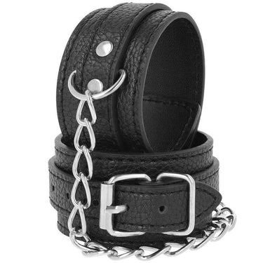 Polsini Regolabili Darkness Bondage in Pelle PU e Metallo Antiallergico